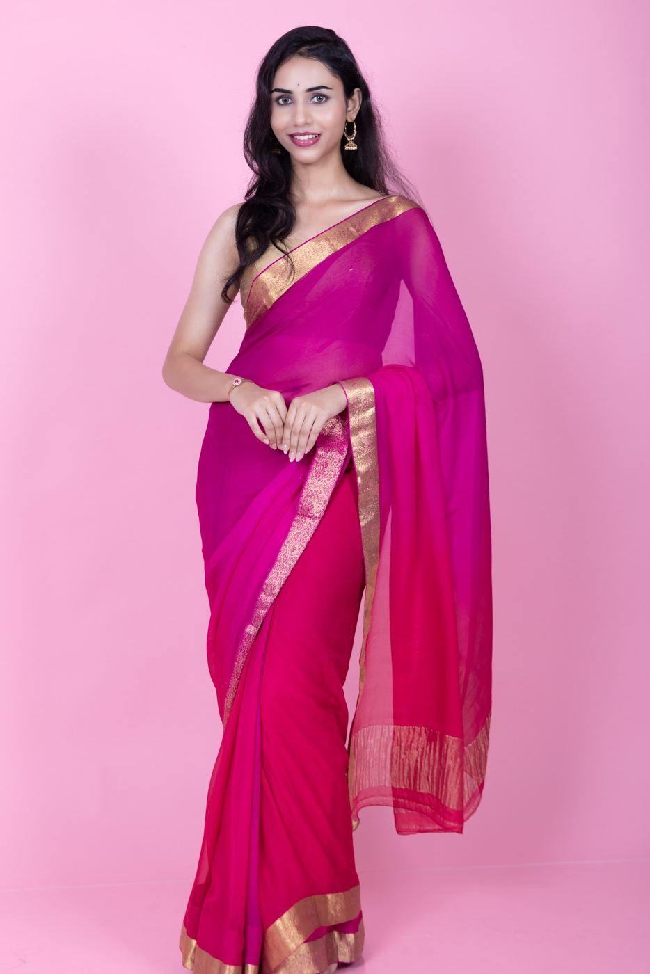 Pink Saree